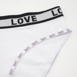 Γυναικείο Βαμβακερό Εσώρουχο Σλιπ Love, Λευκό