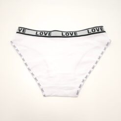 Γυναικείο Βαμβακερό Εσώρουχο Σλιπ Love, Λευκό