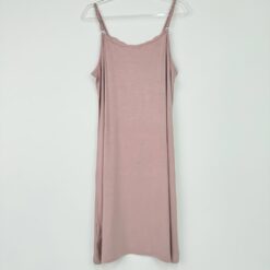 Γυναικείο Βαμβακερό Νυχτικό με Δαντέλα Slim Fit, Ροζ