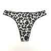 Γυναικείο Βαμβακερό Εσώρουχο String Άνιμαλ Πριντ, Ασπρόμαυρο