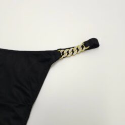 Γυναικείο Βαμβακερό Εσώρουχο String με Στρας, Μαύρο