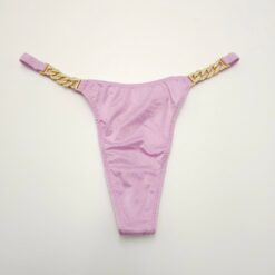Γυναικείο Βαμβακερό Εσώρουχο String με Στρας, Μωβ
