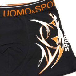 Ανδρικό Βαμβακερό Εσώρουχο Μπόξερ, Μαύρο