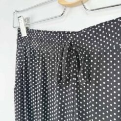 Γυναικείο Παντελόνι Πιτζάμας Πουά Regular Fit, Μαύρο
