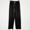 Γυναικείο Παντελόνι Πιτζάμας Wide Leg Ριπ Regular Fit, Μαύρο