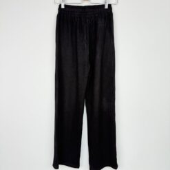 Γυναικείο Παντελόνι Πιτζάμας Wide Leg Ριπ Regular Fit, Μαύρο