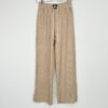 Γυναικείο Παντελόνι Πιτζάμας Wide Leg Ριπ Regular Fit, Μπεζ