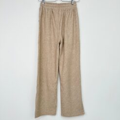 Γυναικείο Παντελόνι Πιτζάμας Wide Leg Ριπ Regular Fit, Μπεζ