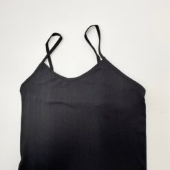 Γυναικείο Ελαστικό Φανελάκι Body Shape με λεπτή Τιράντα, Μαύρο