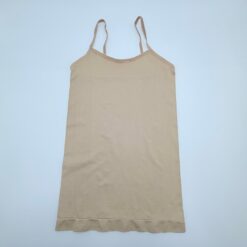 Γυναικείο Ελαστικό Φανελάκι Body Shape με λεπτή Τιράντα, Μπεζ