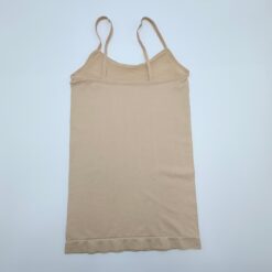 Γυναικείο Ελαστικό Φανελάκι Body Shape με λεπτή Τιράντα, Μπεζ