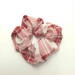 Λαστιχάκι Μαλλιών Σούρα Scrunchie Καρό, Σάπιο Μήλο