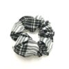 Λαστιχάκι Μαλλιών Σούρα Scrunchie Καρό, Ασπρόμαυρο