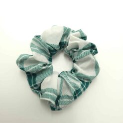 Λαστιχάκι Μαλλιών Σούρα Scrunchie Καρό, Πράσινο