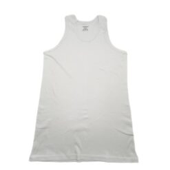 Ανδρικό Βαμβακερό Αμάνικο Φανελάκι Plus Size, Λευκό