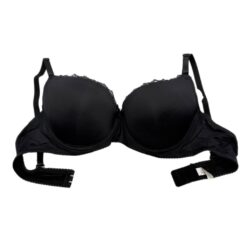 Σουτιέν Push Up με μέτρια Ενίσχυση και Μπανέλα Cup C, Μαύρο