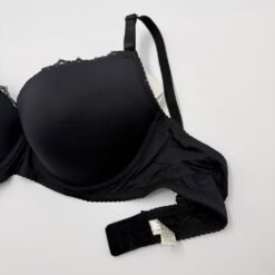 Σουτιέν Push Up με μέτρια Ενίσχυση και Μπανέλα Cup C, Μαύρο