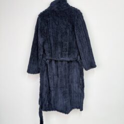 Ανδρική Ρόμπα Fleece με Ζώνη, Εσωτερικά Κορδόνια και Τσέπες Slim Fit, Μπλε Μαρέν