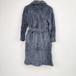 Ανδρική Ρόμπα Fleece με Ζώνη, Εσωτερικά Κορδόνια και Τσέπες Slim Fit, Γκρι