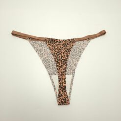 Γυναικείο Εσώρουχο Στρινγκ Ριπ Ψηλόμεσο Animal Print, Πορτοκαλί