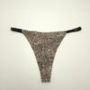 Γυναικείο Εσώρουχο Στρινγκ Ριπ Ψηλόμεσο Animal Print, Σκούρο Μπεζ