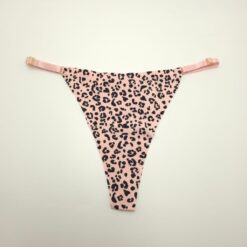 Γυναικείο Εσώρουχο Στρινγκ Ριπ Ψηλόμεσο Animal Print, Ροζ