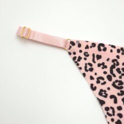Γυναικείο Εσώρουχο Στρινγκ Ριπ Ψηλόμεσο Animal Print, Ροζ
