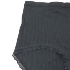 Γυναικείο Βαμβακερό Ριπ Εσώρουχο Σλιπ, Μαύρο