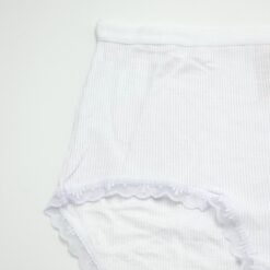 Γυναικείο Βαμβακερό Ριπ Εσώρουχο Σλιπ, Λευκό