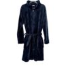 Ρόμπα Unisex Μονόχρωμη Fleece Μακριά με Φερμουάρ Regular Fit, Μπλε Μαρέν