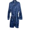 Ρόμπα Unisex Μονόχρωμη Fleece Μακριά με Φερμουάρ Regular Fit, Μπλε