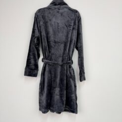 Ρόμπα Unisex Μονόχρωμη Fleece Μακριά με Φερμουάρ Regular Fit, Γκρι