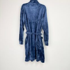 Ρόμπα Unisex Μονόχρωμη Fleece Μακριά με Φερμουάρ Regular Fit, Μπλε