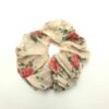Λαστιχάκι Μαλλιών Σούρα Scrunchie Φλοράλ Μεγάλο Μέγεθος, Μπεζ