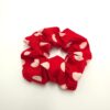 Λαστιχάκι Μαλλιών Σούρα Scrunchie Πουά Μεγάλο Μέγεθος, Κόκκινο