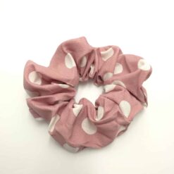 Λαστιχάκι Μαλλιών Σούρα Scrunchie Πουά Μεγάλο Μέγεθος, Σάπιο Μήλο
