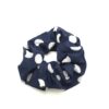 Λαστιχάκι Μαλλιών Σούρα Scrunchie Πουά Μεγάλο Μέγεθος, Μπλε Μαρέν