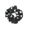 Λαστιχάκι Μαλλιών Σούρα Scrunchie Πουά Μεγάλο Μέγεθος, Μαύρο