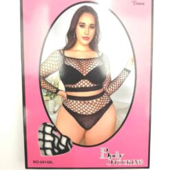 Σέξι Διχτυωτά Εσώρουχα Plus Size, Μαύρο