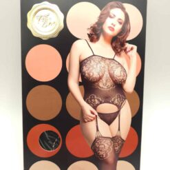 Σέξι Διχτυωτά Εσώρουχα Plus Size, Μαύρο