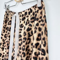 Γυναικείο Βαμβακερό Animal Print Παντελόνι Πιτζάμας Regular Fit, Μπεζ