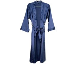 Γυναικεία Ρόμπα Σατέν Regular Fit, Μπλε