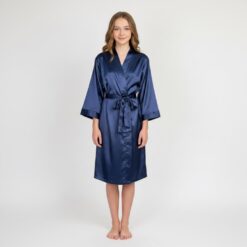 Γυναικεία Ρόμπα Σατέν Regular Fit, Μπλε