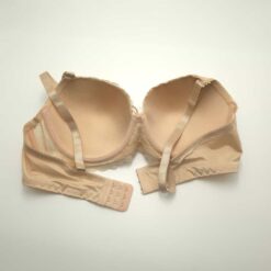 Σουτιέν Push Up Δαντελωτό Φλοράλ με Μπανέλα Cup D, Μπεζ