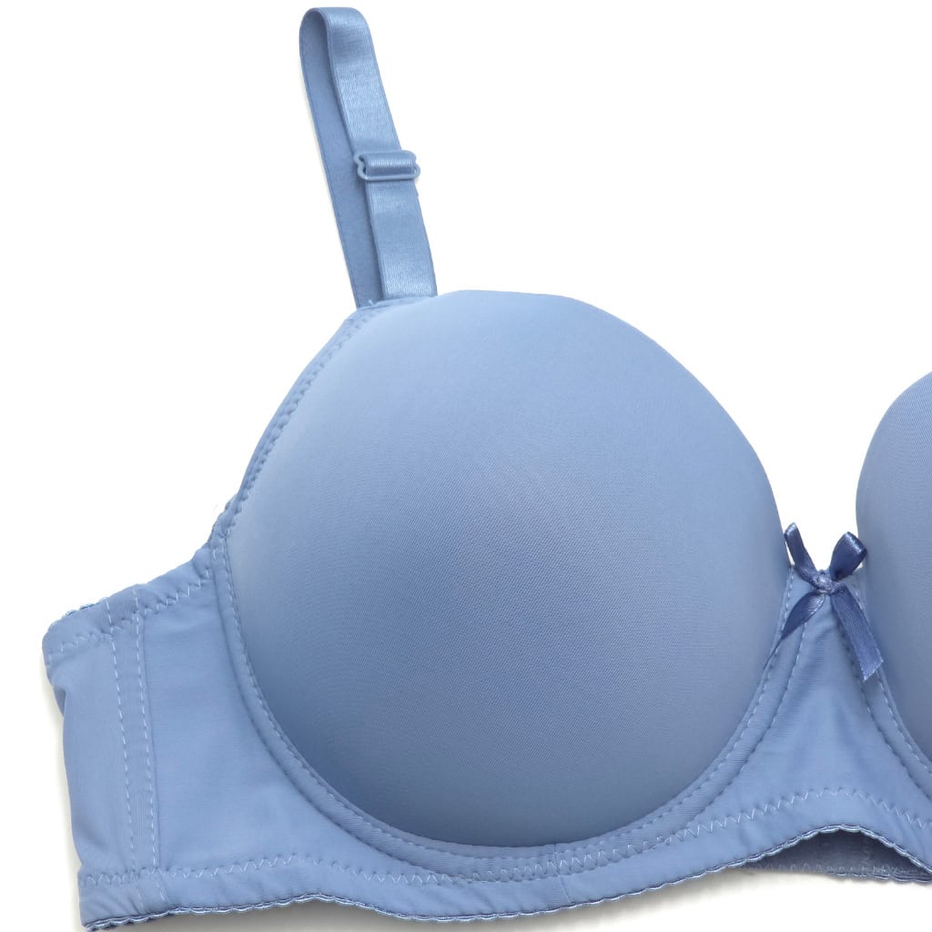 Σουτιέν Push Up με μέτρια Ενίσχυση και Μπανέλα Cup D, Γαλάζιο