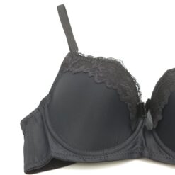 Σουτιέν Push Up με μέτρια Ενίσχυση και Μπανέλα Cup C, Μαύρο