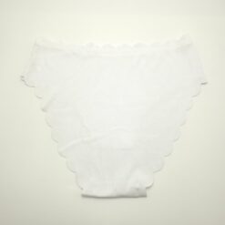 Γυναικείο Βαμβακερό Ριπ Εσώρουχο Σλιπ χωρίς Ραφές, Λευκό