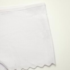 Γυναικείο Βαμβακερό Εσώρουχο Μποξεράκι Ριπ χωρίς Ραφές, Λευκό