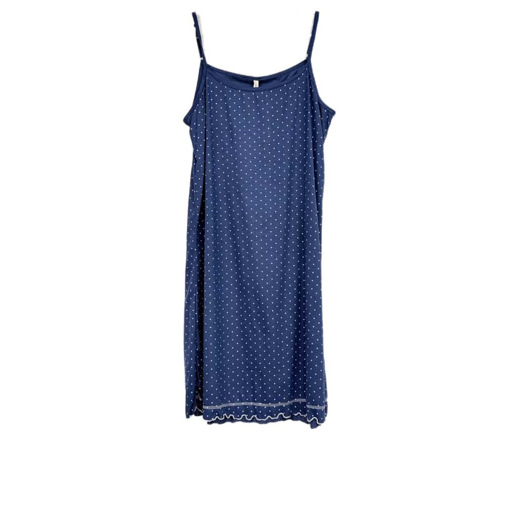 Γυναικείο Νυχτικό Πουά Regular Fit, Μπλε Μαρέν