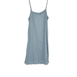 Γυναικείο Νυχτικό Πουά Regular Fit, Σιέλ